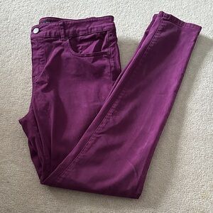 Massimo Dutti Purple Skinny Jeans - Rich Plum Colour!
